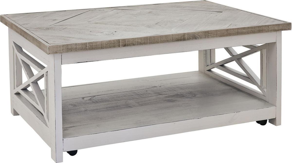 Elements Coffee Tables - Willa Rectangular Coffee Table in White