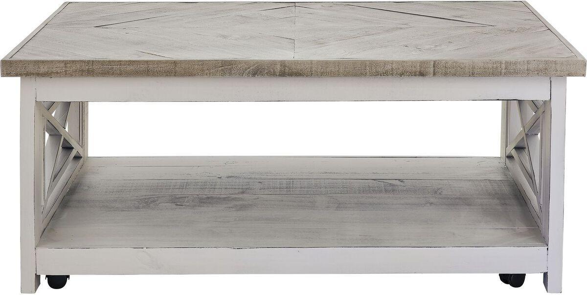 Elements Coffee Tables - Willa Rectangular Coffee Table in White