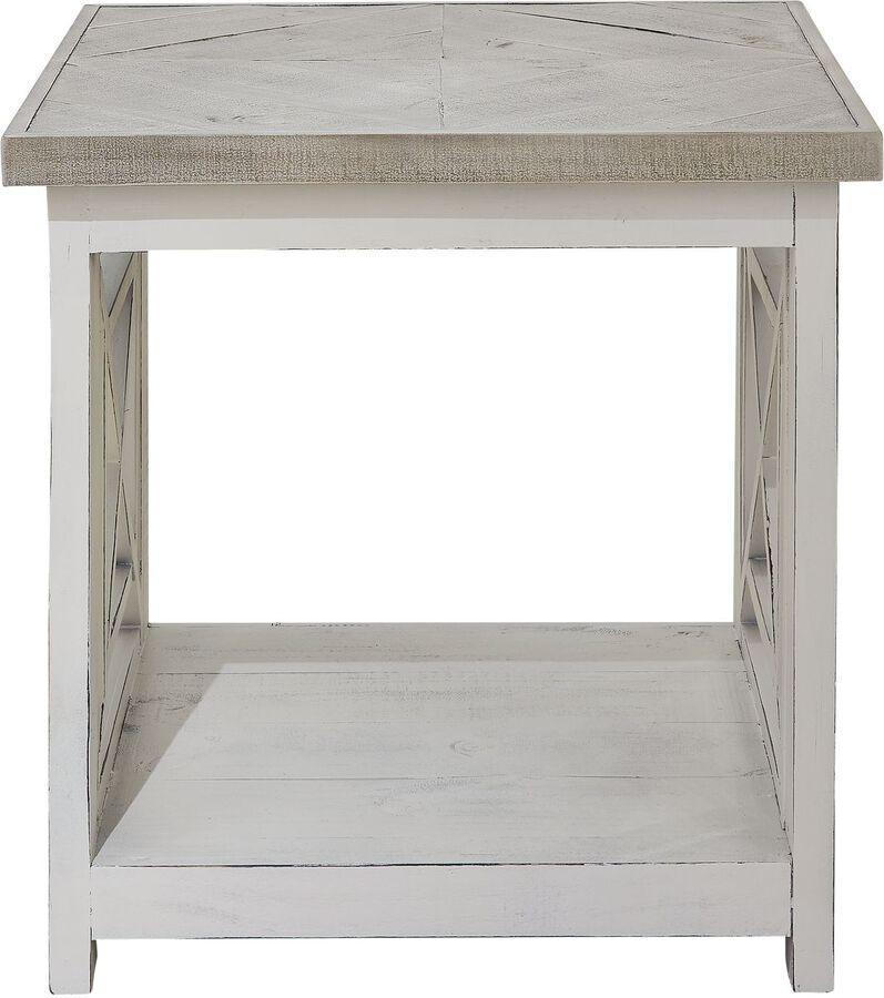 Elements Side & End Tables - Willa Square End Table in White