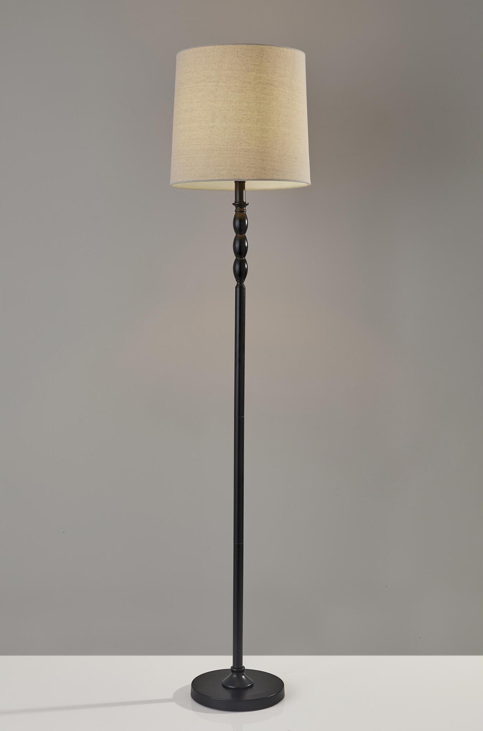 Adesso Floor Lamps - William Floor Lamp Black