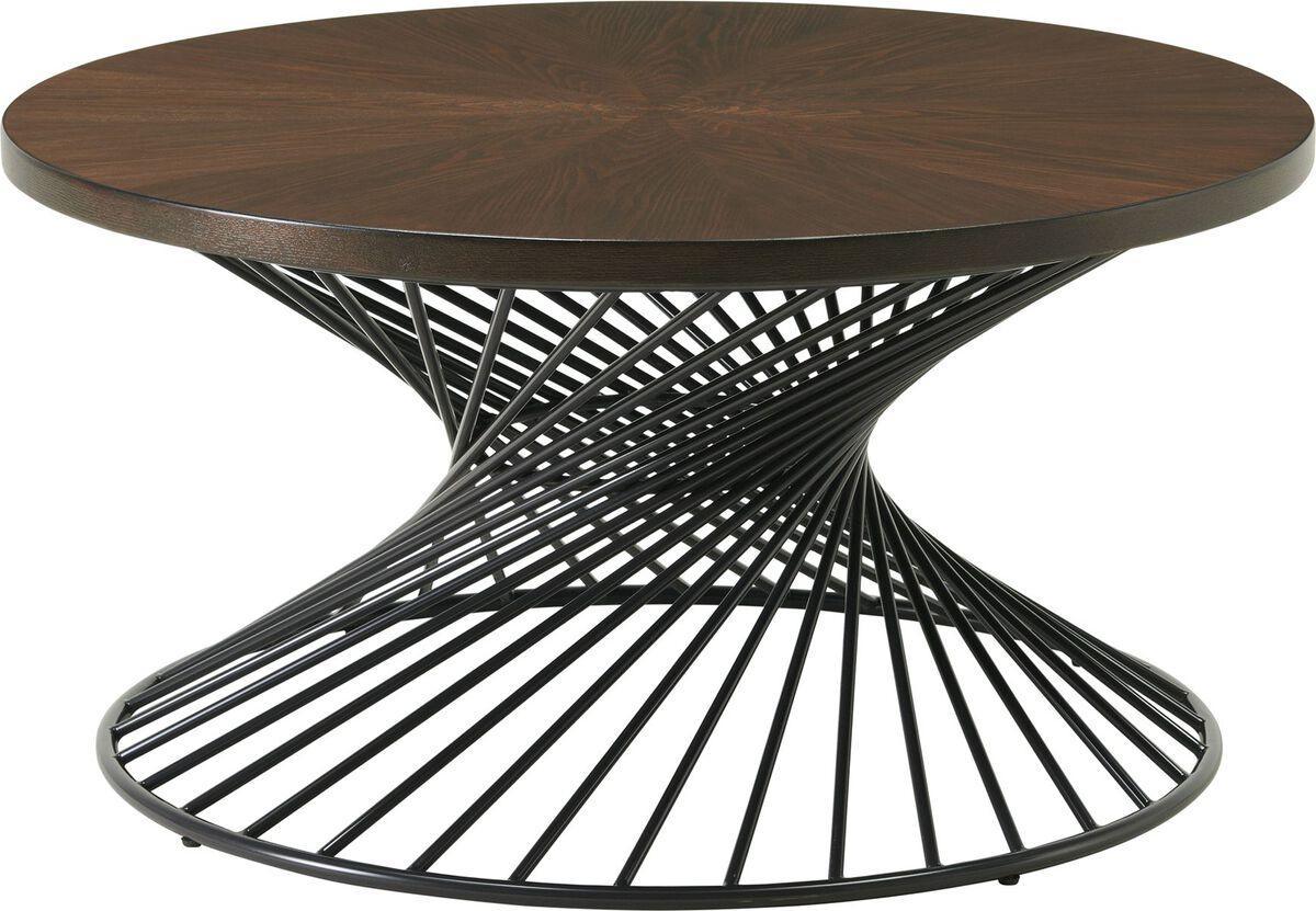 Elements Coffee Tables - Williams Round Coffee Table in Walnut