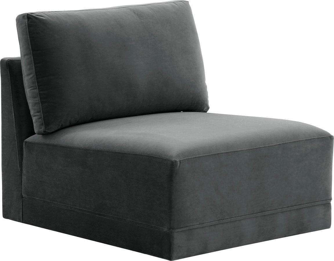 Tov Furniture Accent Chairs - Willow Charcoal Armless Chair