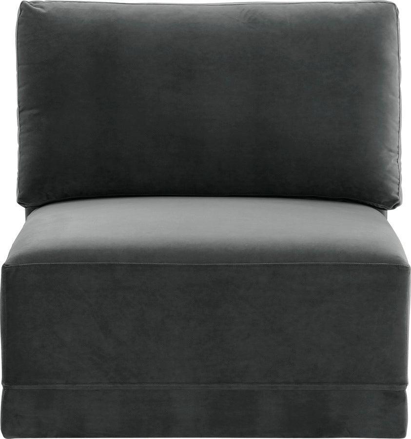 Tov Furniture Accent Chairs - Willow Charcoal Armless Chair