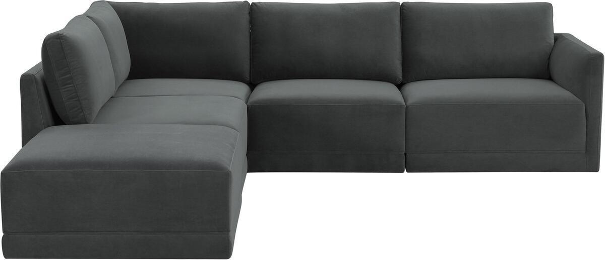 Tov Furniture Sectional Sofas - Willow Charcoal Modular LAF Sectional