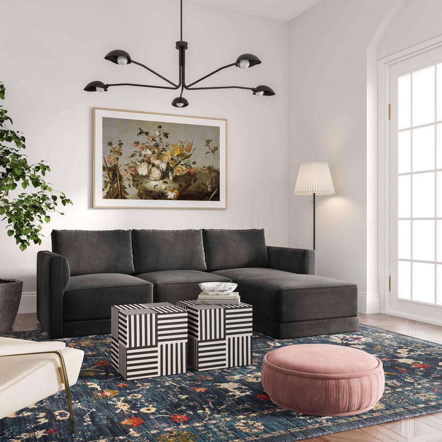 Tov Furniture Sectional Sofas - Willow Charcoal Modular Sectional