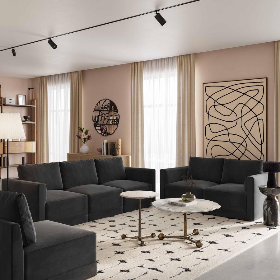 Tov Furniture Sofas & Couches - Willow Charcoal Modular Sofa