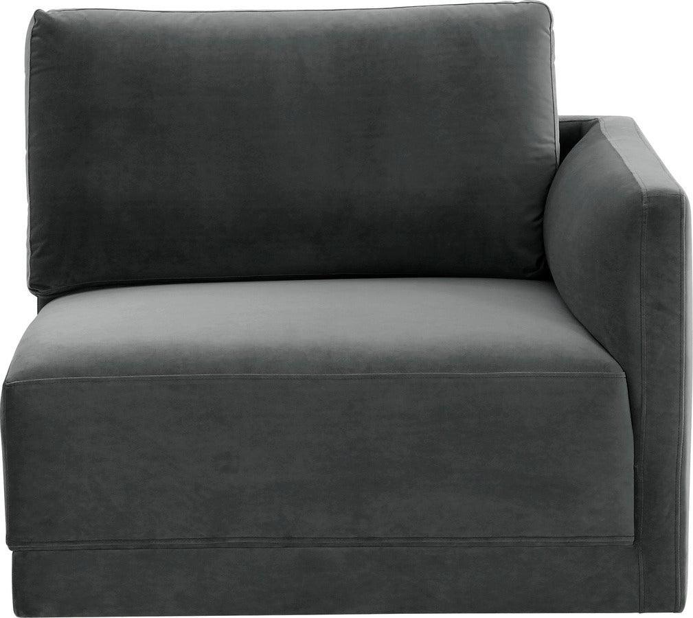 Tov Furniture Accent Chairs - Willow Charcoal RAF Corner Chair
