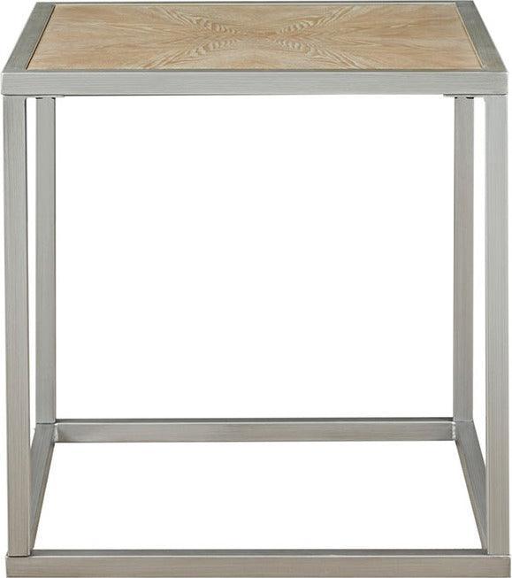 Olliix.com Side & End Tables - Willow Industrial End Table 22"W x 22"D x 22.25"H Natural
