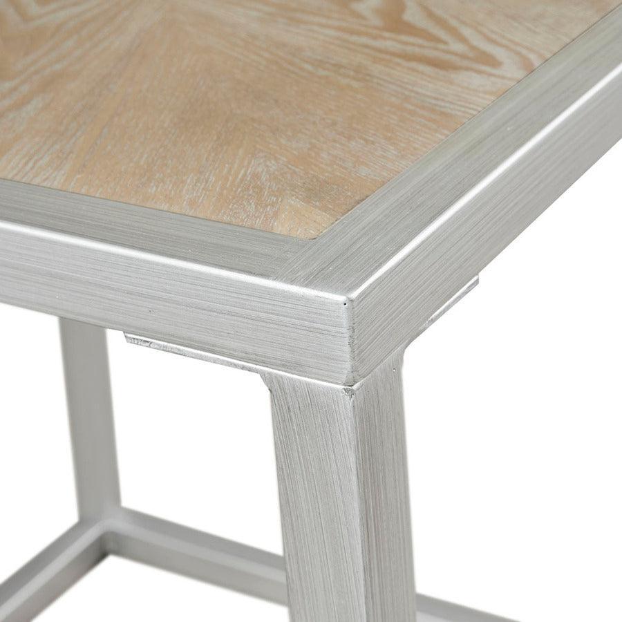 Olliix.com Side & End Tables - Willow Industrial End Table 22"W x 22"D x 22.25"H Natural