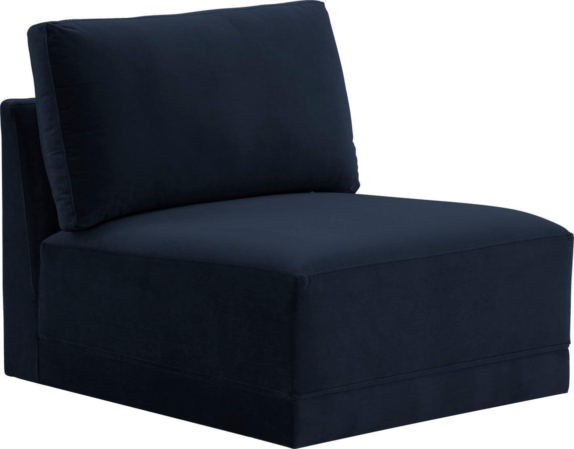 Tov Furniture Accent Chairs - Willow Navy Armless Chair
