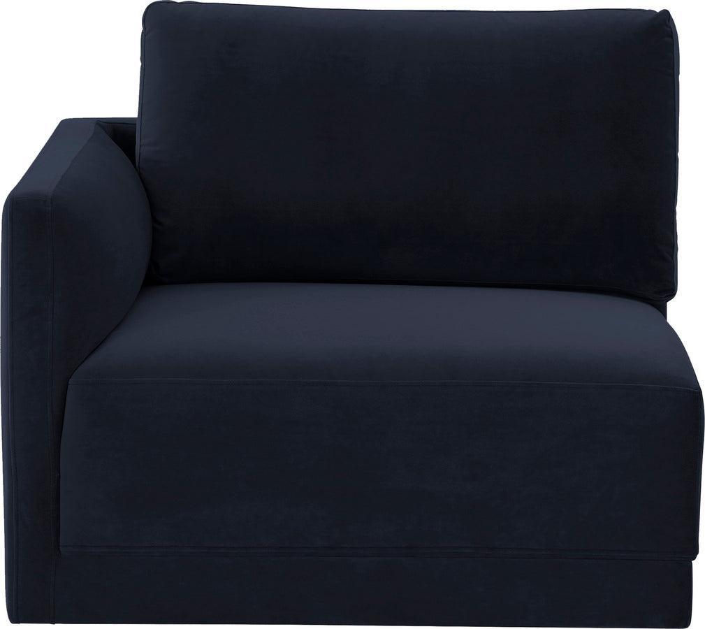 Tov Furniture Accent Chairs - Willow Navy LAF Corner Chair