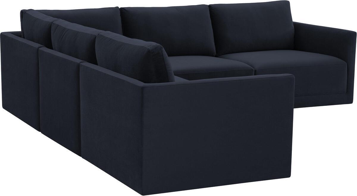 Tov Furniture Sectional Sofas - Willow Navy Modular L Sectional