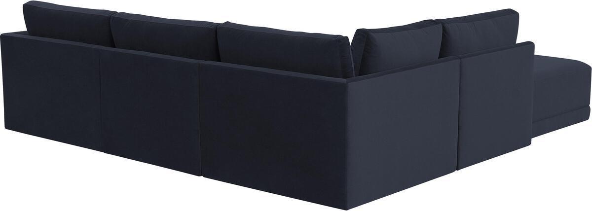 Tov Furniture Sectional Sofas - Willow Navy Modular LAF Sectional