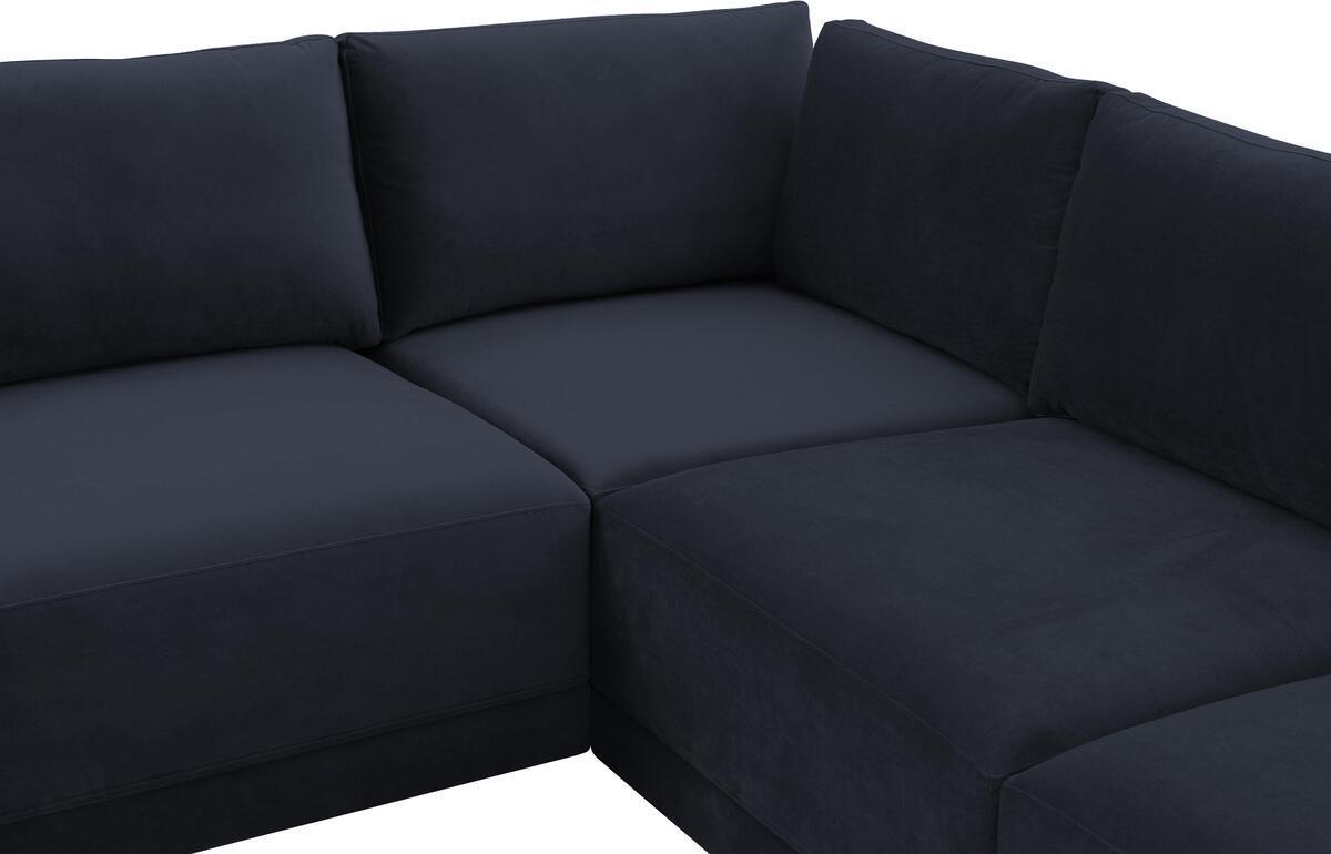 Tov Furniture Sectional Sofas - Willow Navy Modular Large U Sectional