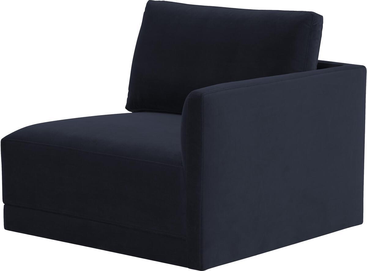 Tov Furniture Accent Chairs - Willow Navy RAF Corner Chair