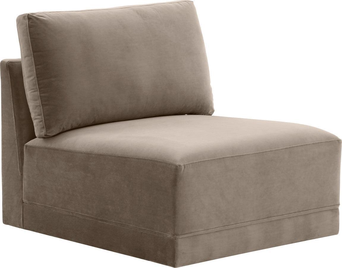 Tov Furniture Accent Chairs - Willow Taupe Armless Chair
