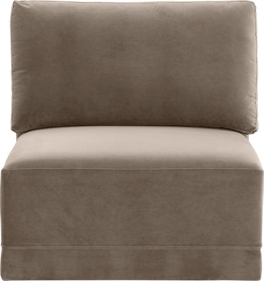 Tov Furniture Accent Chairs - Willow Taupe Armless Chair