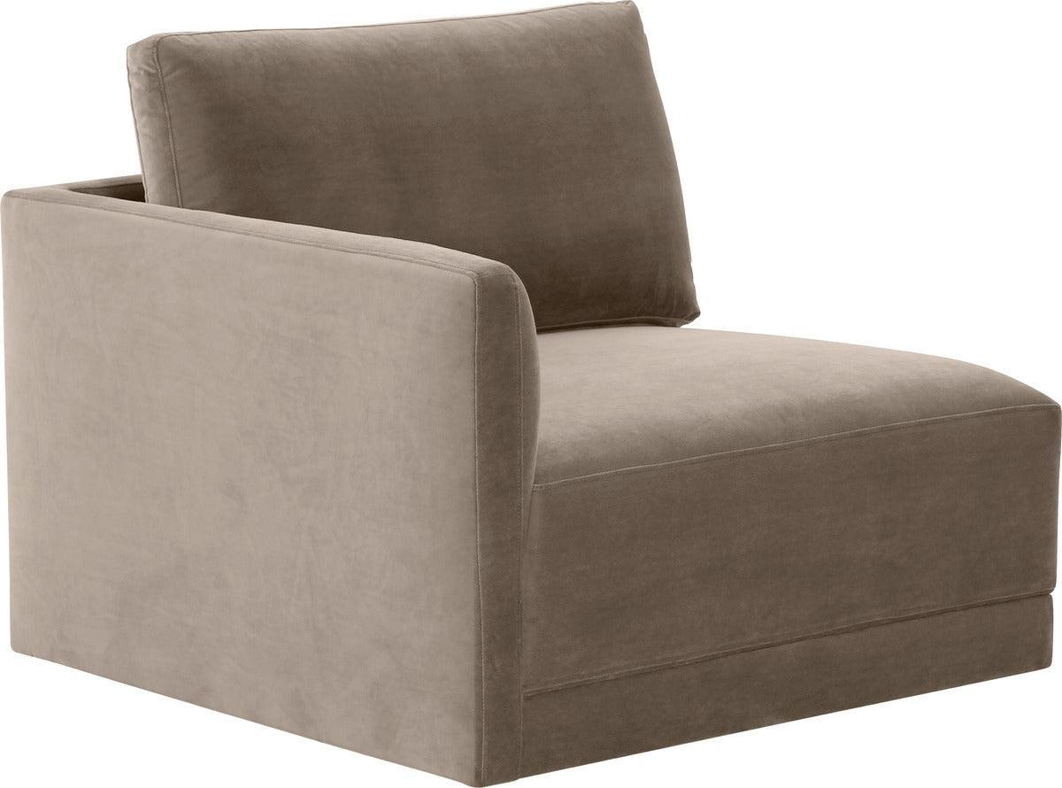 Tov Furniture Accent Chairs - Willow Taupe LAF Corner Chair