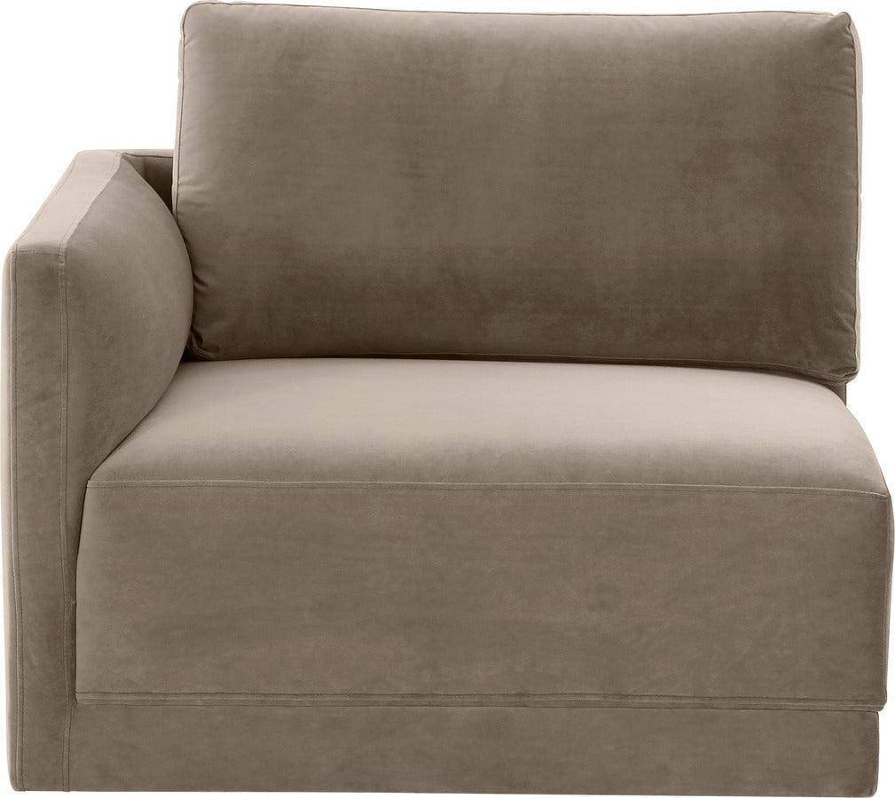 Tov Furniture Accent Chairs - Willow Taupe LAF Corner Chair