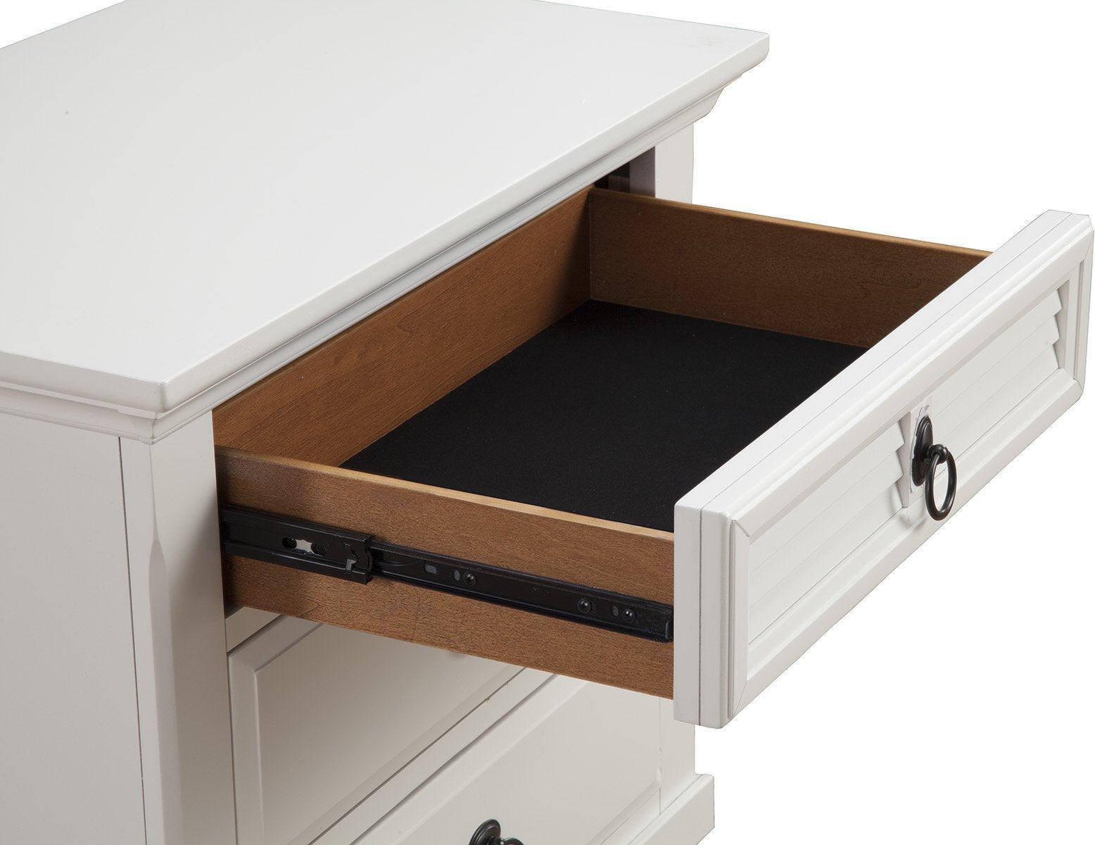 Alpine Furniture Nightstands & Side Tables - Winchester 3 Drawer Nightstand White
