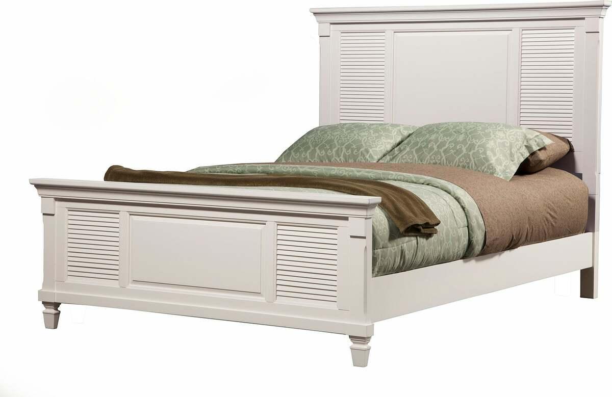 Alpine Furniture Beds - Winchester California King Shutter Panel Bed, White