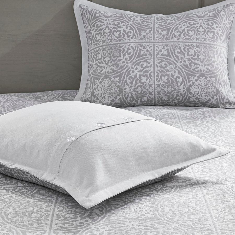 Olliix.com Comforters & Blankets - Windham Jacquard Comforter Set Grey