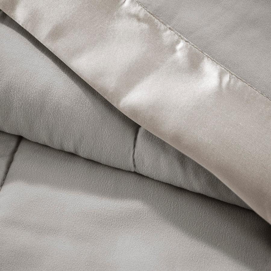 Olliix.com Comforters & Blankets - Windom Casual All Season Microfiber Down Alt Blanket with 3M Scotchgard King Gray