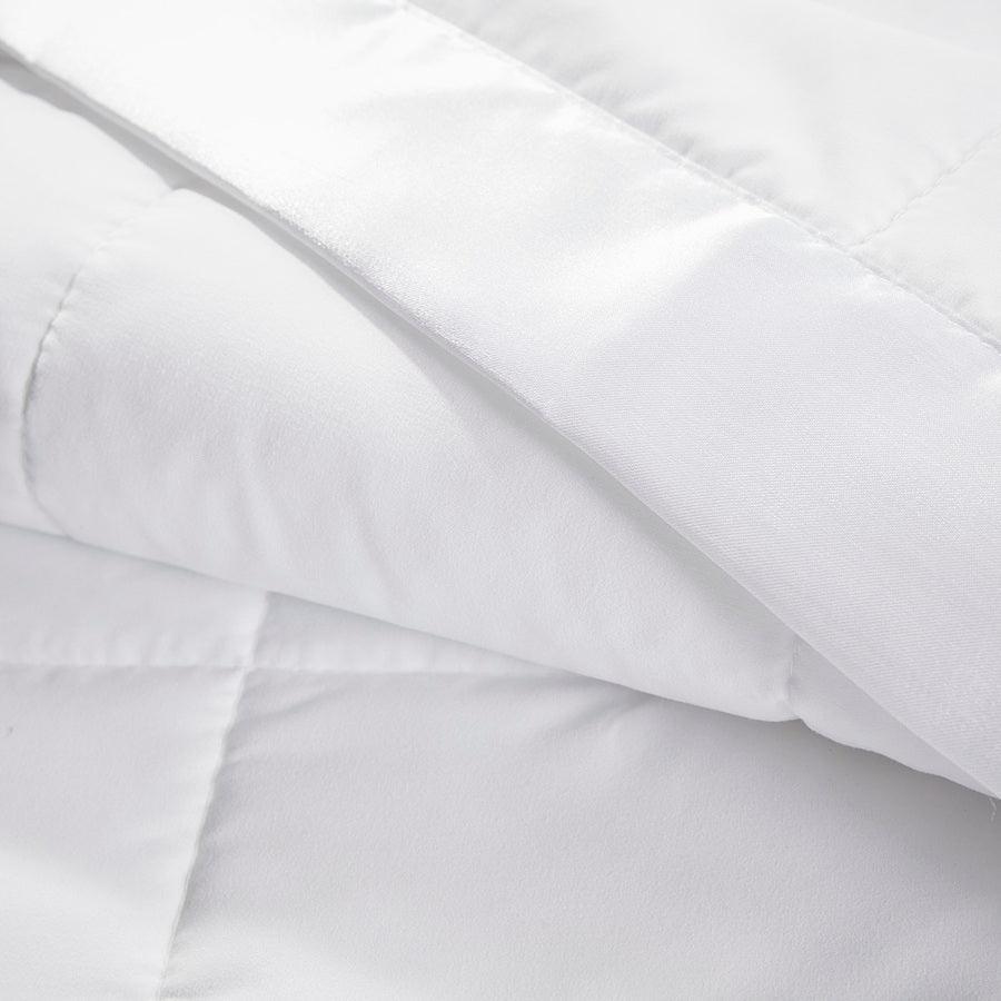Olliix.com Comforters & Blankets - Windom Casual All Season Microfiber Down Alt Blanket with 3M Scotchgard Twin White