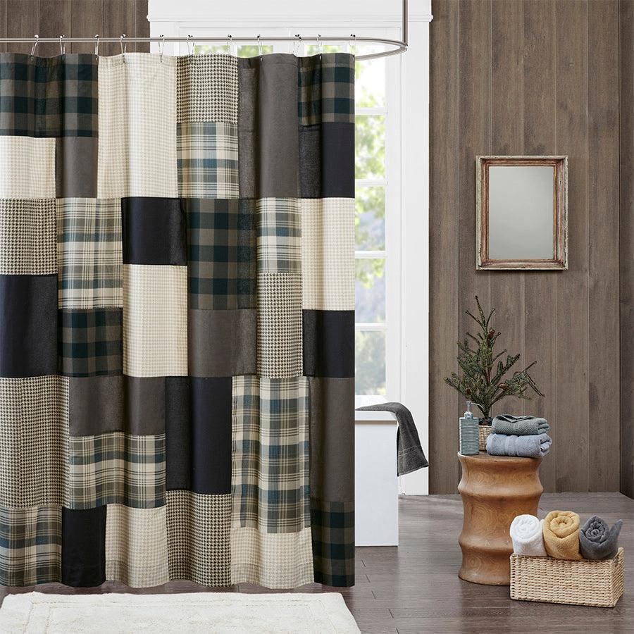 Olliix.com Shower Curtains - Winter Hills 100% Cotton Shower Curtain Tan