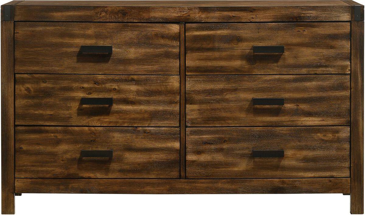 Elements Dressers - Wren 6-Drawer Dresser in Chestnut
