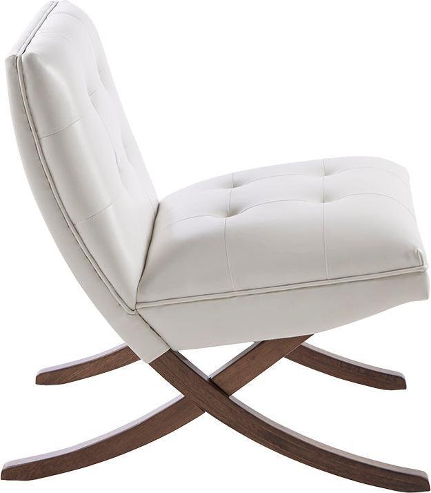 Olliix.com Accent Chairs - Wynn Tufted Back Armless Accent Chair White