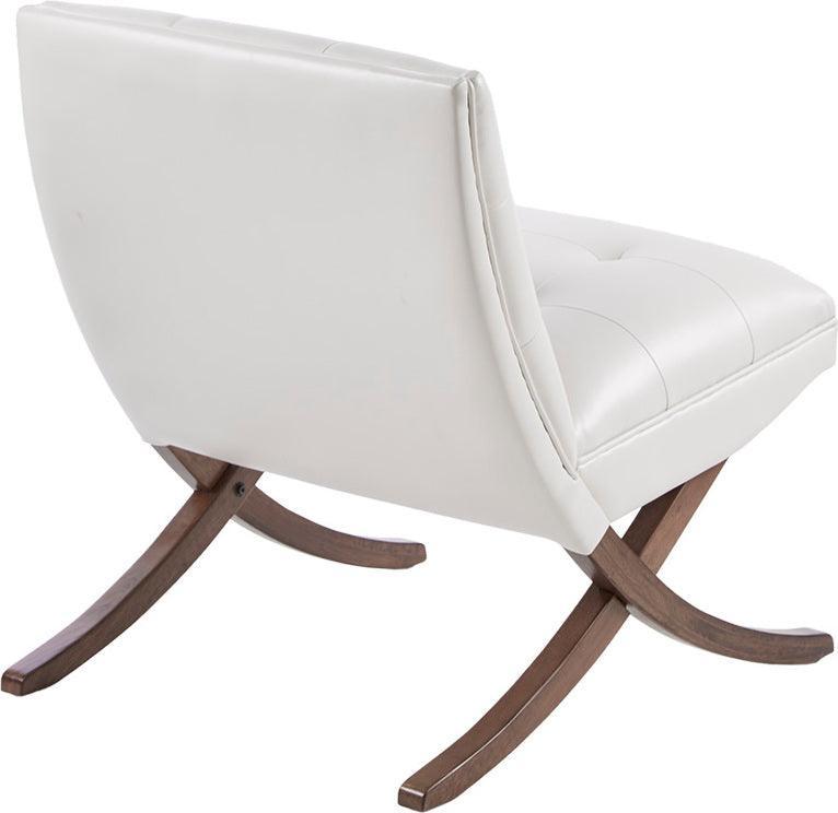 Olliix.com Accent Chairs - Wynn Tufted Back Armless Accent Chair White