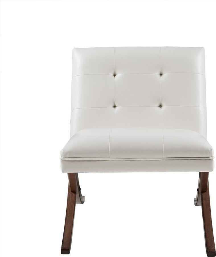 Olliix.com Accent Chairs - Wynn Tufted Back Armless Accent Chair White