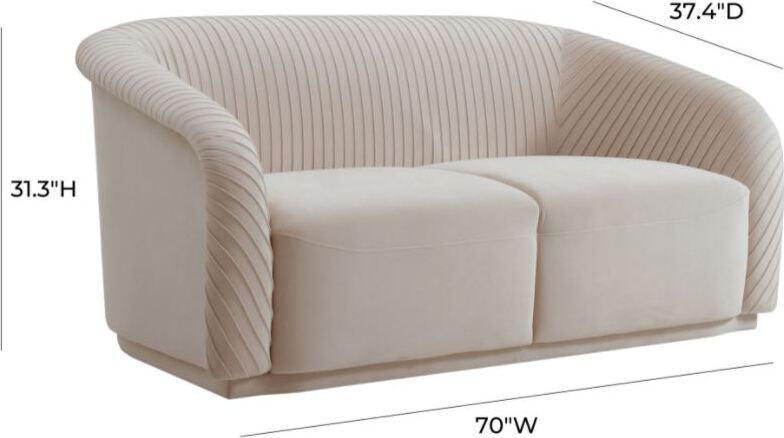 Tov Furniture Loveseats - Yara Loveseat Beige