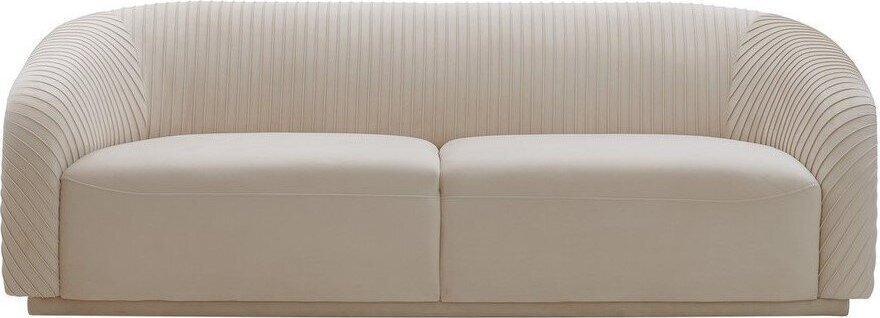 Tov Furniture Sofas & Couches - Yara Pleated Sofa Beige