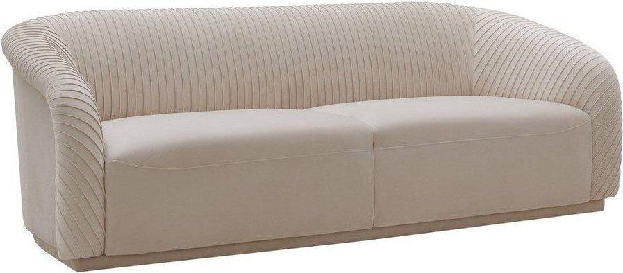 Tov Furniture Sofas & Couches - Yara Pleated Sofa Beige