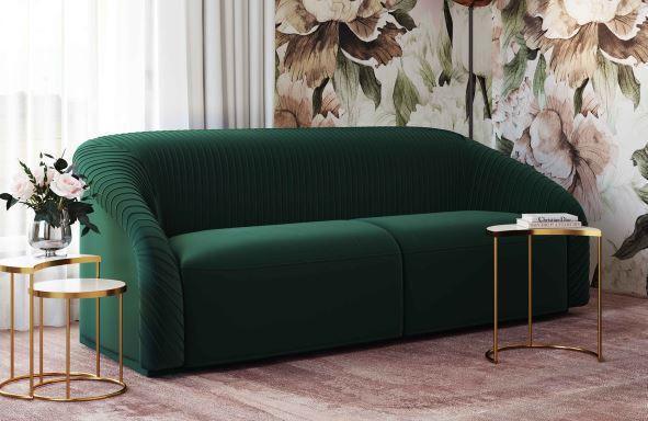 Tov Furniture Sofas & Couches - Yara Pleated Sofa Forest Green