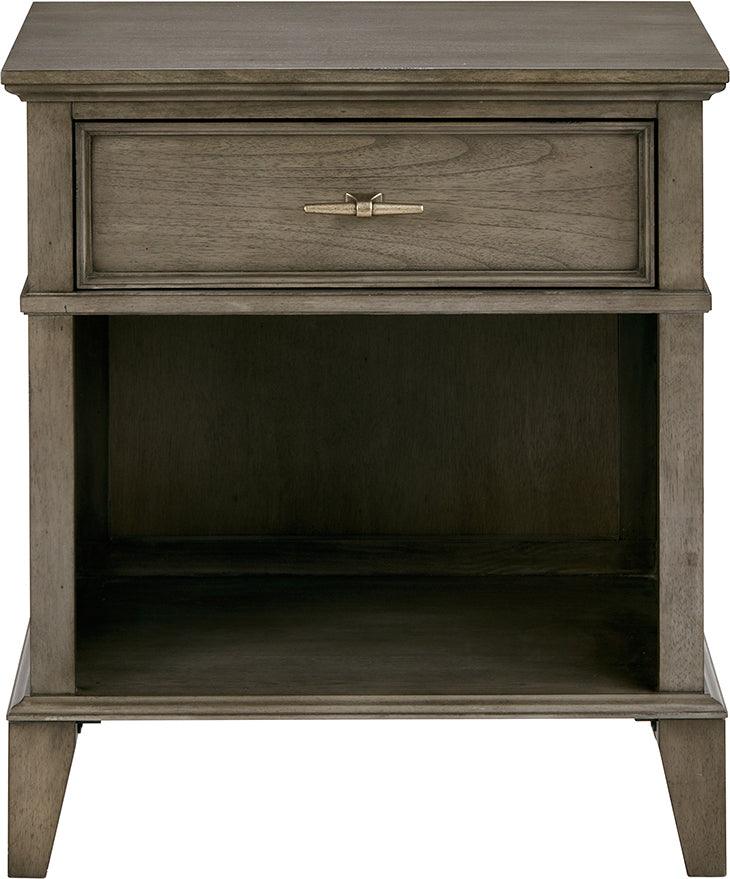 Olliix.com Nightstands & Side Tables - Yardley Transitional 1 Drawer Night Stand 24W x 17D x 28H" Reclaimed Gray