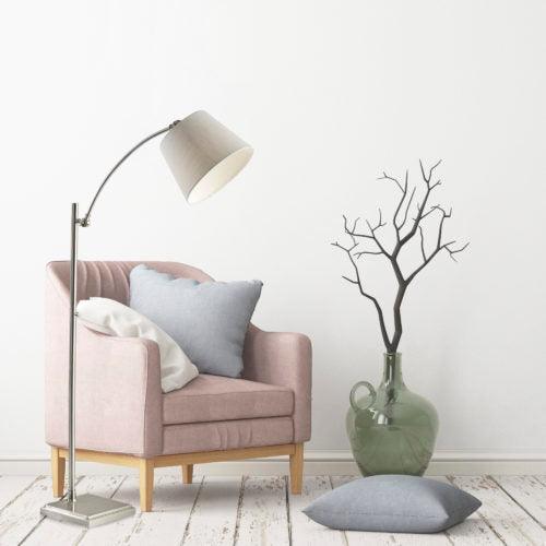 Adesso Floor Lamps - York Floor Lamp- Steel