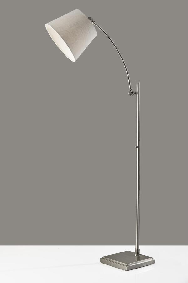 Adesso Floor Lamps - York Floor Lamp- Steel