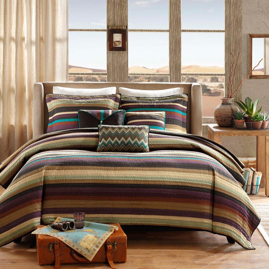 Olliix.com Comforters & Blankets - Yosemite King/California King Reversible Coverlet Set Multicolor
