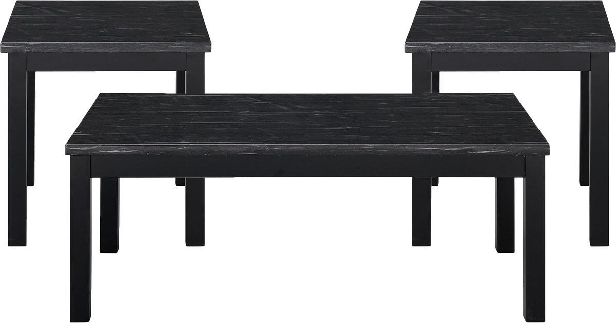 Elements Living Room Sets - Zaid 3PC Occasional Table Set Black