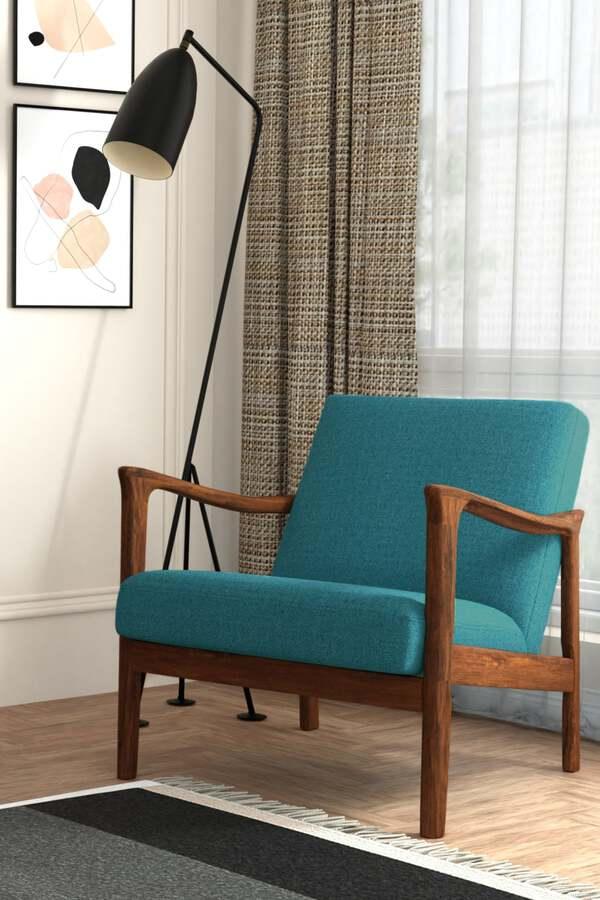 Alpine Furniture Accent Chairs - Zephyr Lounge Chair Turquoise