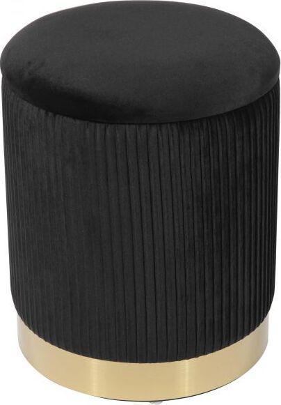 Tov Furniture Ottomans & Stools - Zoe Black Velvet Storage Ottoman