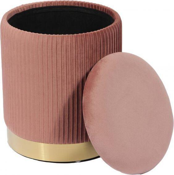 Tov Furniture Ottomans & Stools - Zoe Blush Velvet Storage Ottoman