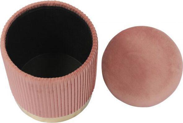 Tov Furniture Ottomans & Stools - Zoe Blush Velvet Storage Ottoman