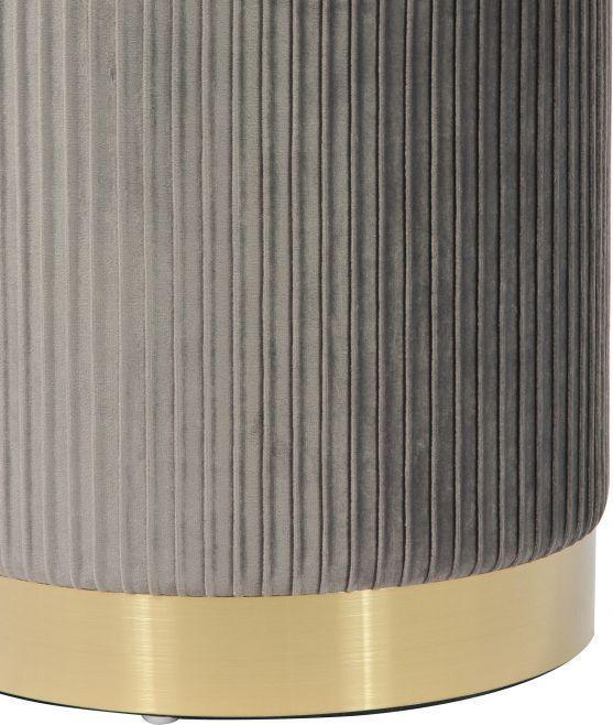 Tov Furniture Ottomans & Stools - Zoe Gray Velvet Storage Ottoman