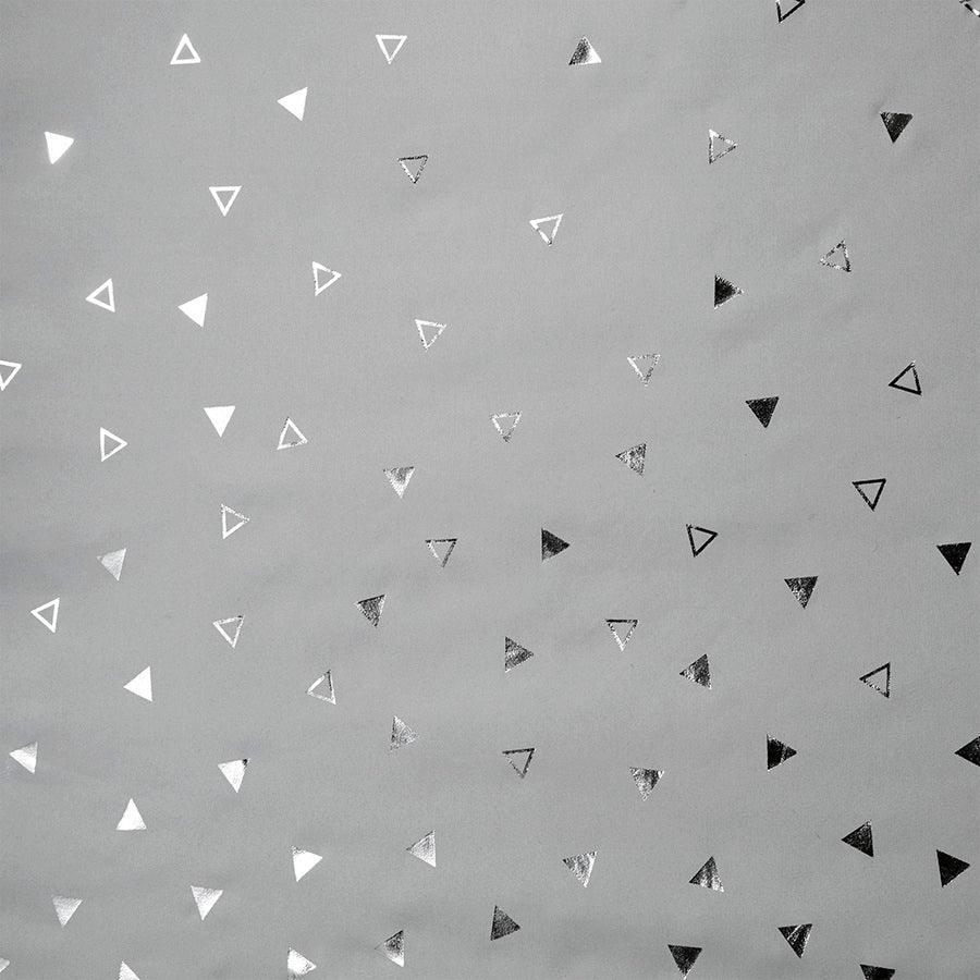 Olliix.com Shower Curtains - Zoey Metallic Printed Shower Curtain Grey & Silver