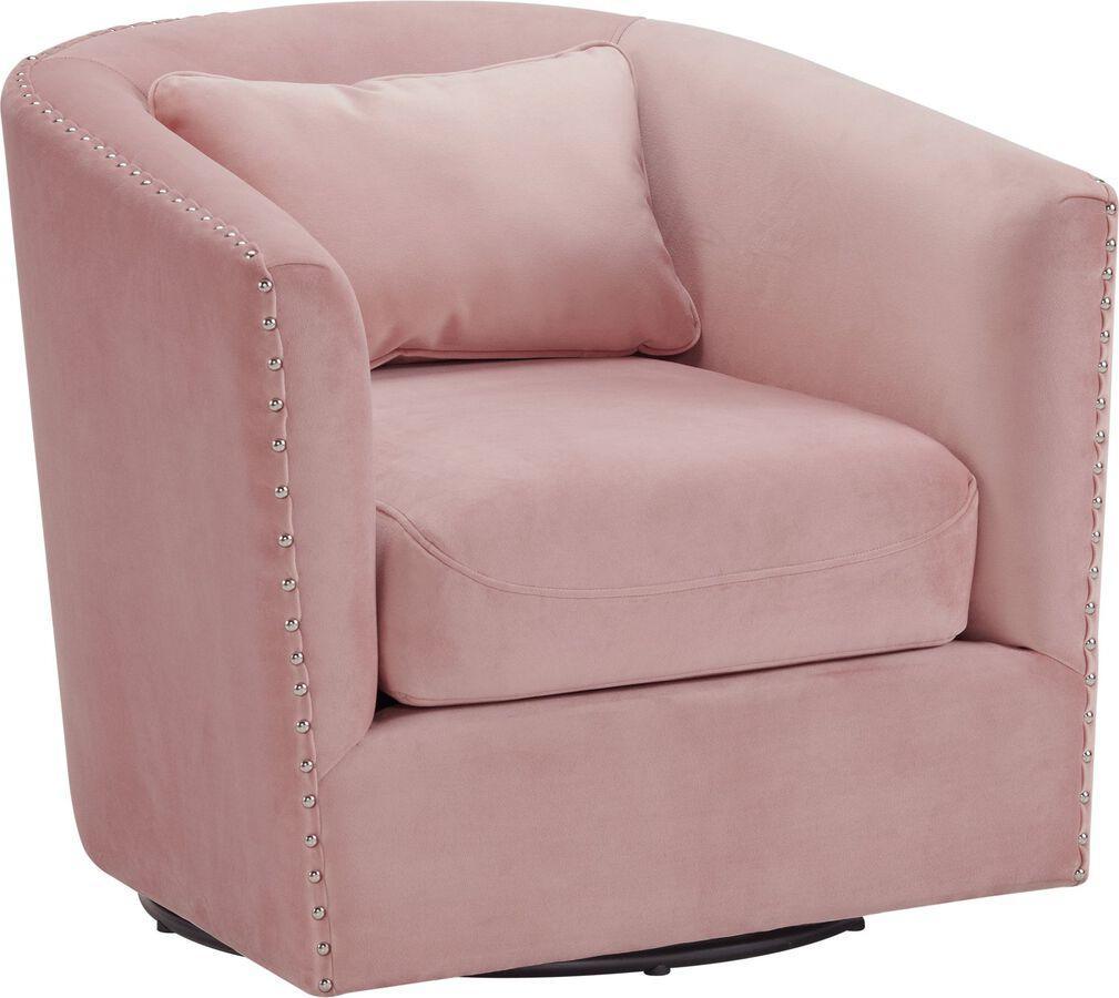 Elements Accent Chairs - Zola Swivel Chair Blush