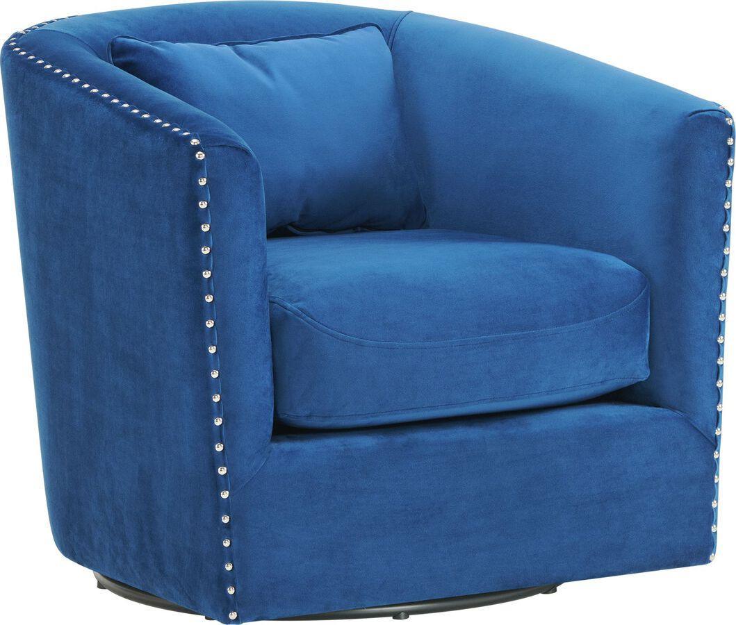 Elements Accent Chairs - Zola Swivel Chair Cobalt